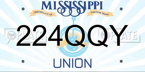 224QQY Mississippi License Plate