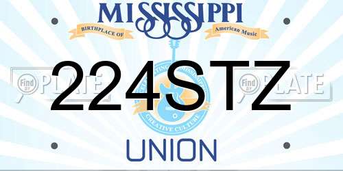 224STZ Mississippi License Plate