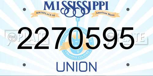 2270595 Mississippi License Plate