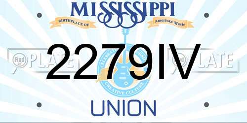 2279IV Mississippi License Plate