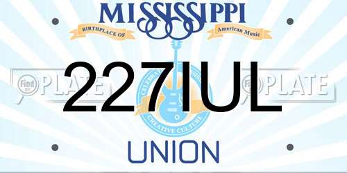 227IUL Mississippi License Plate