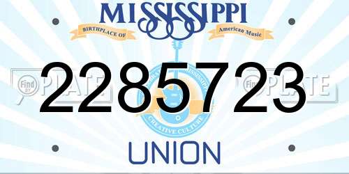 2285723 Mississippi License Plate