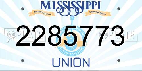2285773 Mississippi License Plate