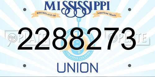 2288273 Mississippi License Plate