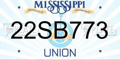 22SB773 Mississippi License Plate