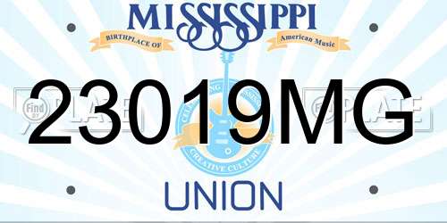 23019MG Mississippi License Plate