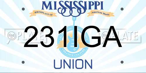231IGA Mississippi License Plate
