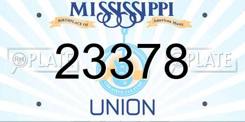 23378 Mississippi License Plate
