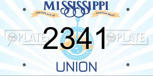 2341 Mississippi License Plate