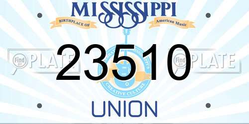 23510 Mississippi License Plate