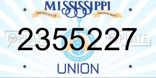 2355227 Mississippi License Plate