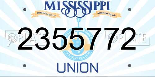 2355772 Mississippi License Plate