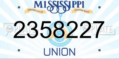 2358227 Mississippi License Plate