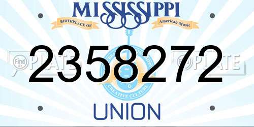 2358272 Mississippi License Plate