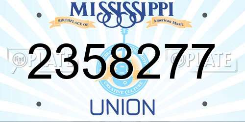 2358277 Mississippi License Plate