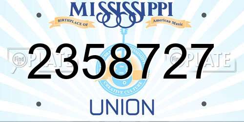 2358727 Mississippi License Plate