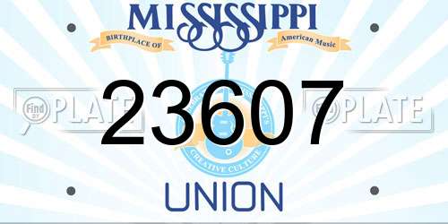 23607 Mississippi License Plate