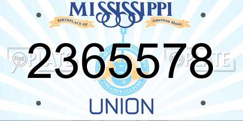 2365578 Mississippi License Plate