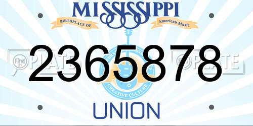 2365878 Mississippi License Plate