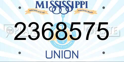 2368575 Mississippi License Plate