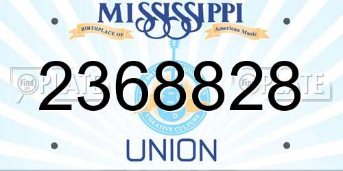 2368828 Mississippi License Plate