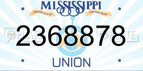2368878 Mississippi License Plate