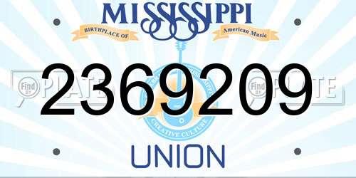 2369209 Mississippi License Plate