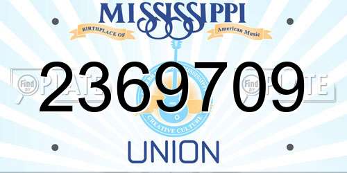 2369709 Mississippi License Plate