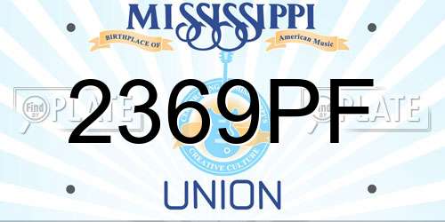 2369PF Mississippi License Plate