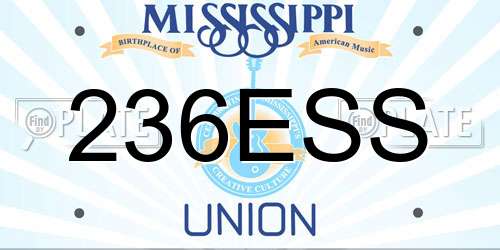 236ESS Mississippi License Plate