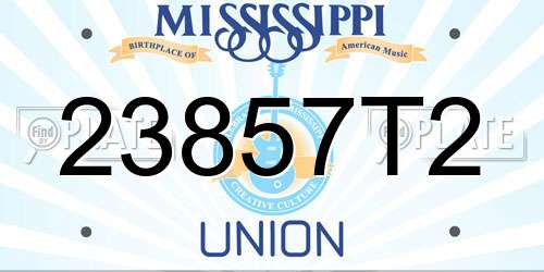 23857T2 Mississippi License Plate