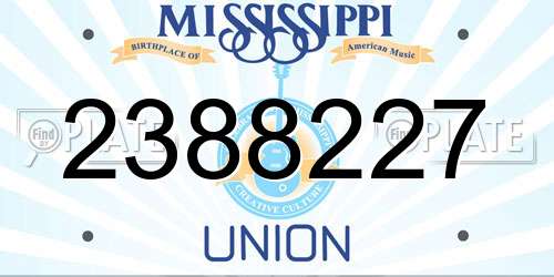 2388227 Mississippi License Plate