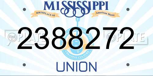 2388272 Mississippi License Plate