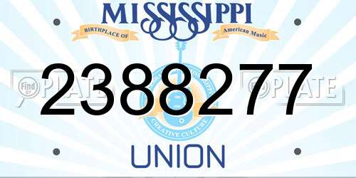 2388277 Mississippi License Plate