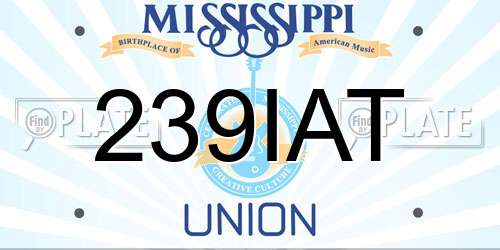 239IAT Mississippi License Plate