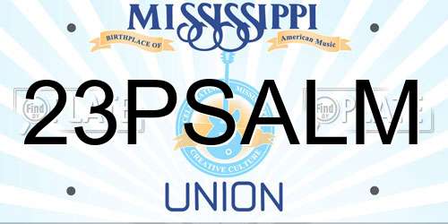 23PSALM Mississippi License Plate