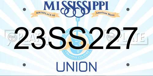 23SS227 Mississippi License Plate