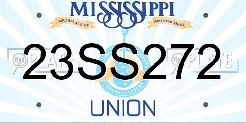 23SS272 Mississippi License Plate