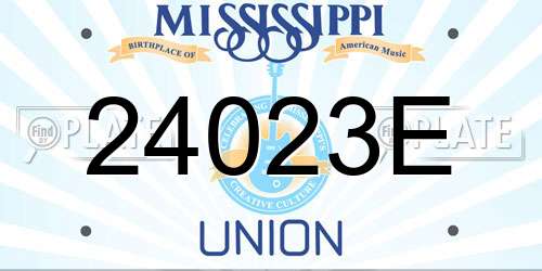 24023E Mississippi License Plate