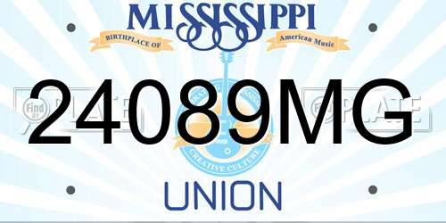 24089MG Mississippi License Plate