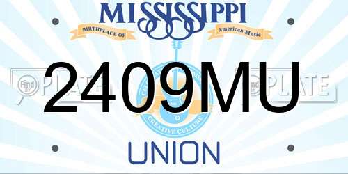 2409MU Mississippi License Plate