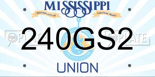 240GS2 Mississippi License Plate