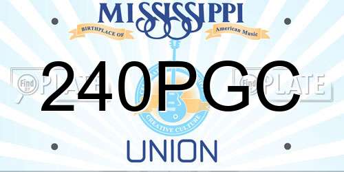 240PGC Mississippi License Plate