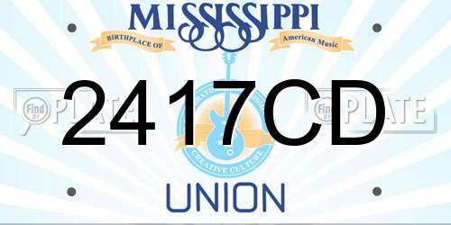 2417CD Mississippi License Plate