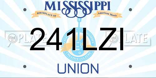 241LZI Mississippi License Plate