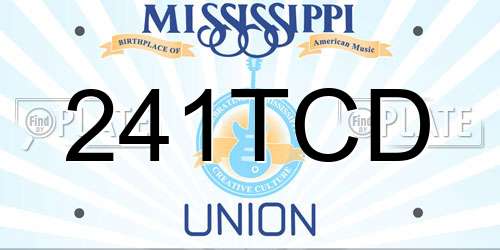 241TCD Mississippi License Plate