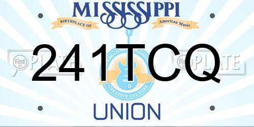 241TCQ Mississippi License Plate