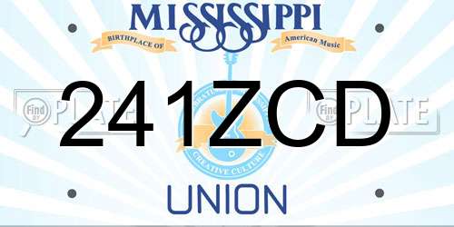 241ZCD Mississippi License Plate