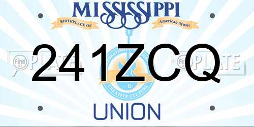 241ZCQ Mississippi License Plate