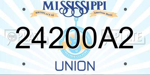 24200A2 Mississippi License Plate